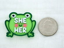 Load image into Gallery viewer, Frog Pronoun Pins
