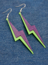 Load image into Gallery viewer, Sparkly Lightning Bolt Earrings
