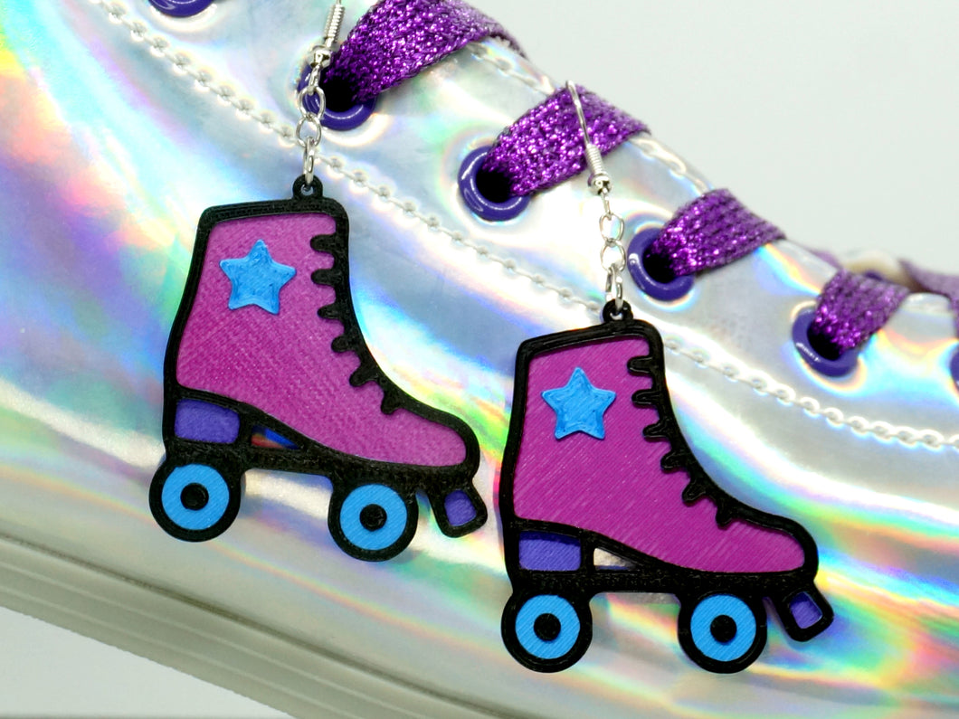 Shiny Roller Skate Earrings