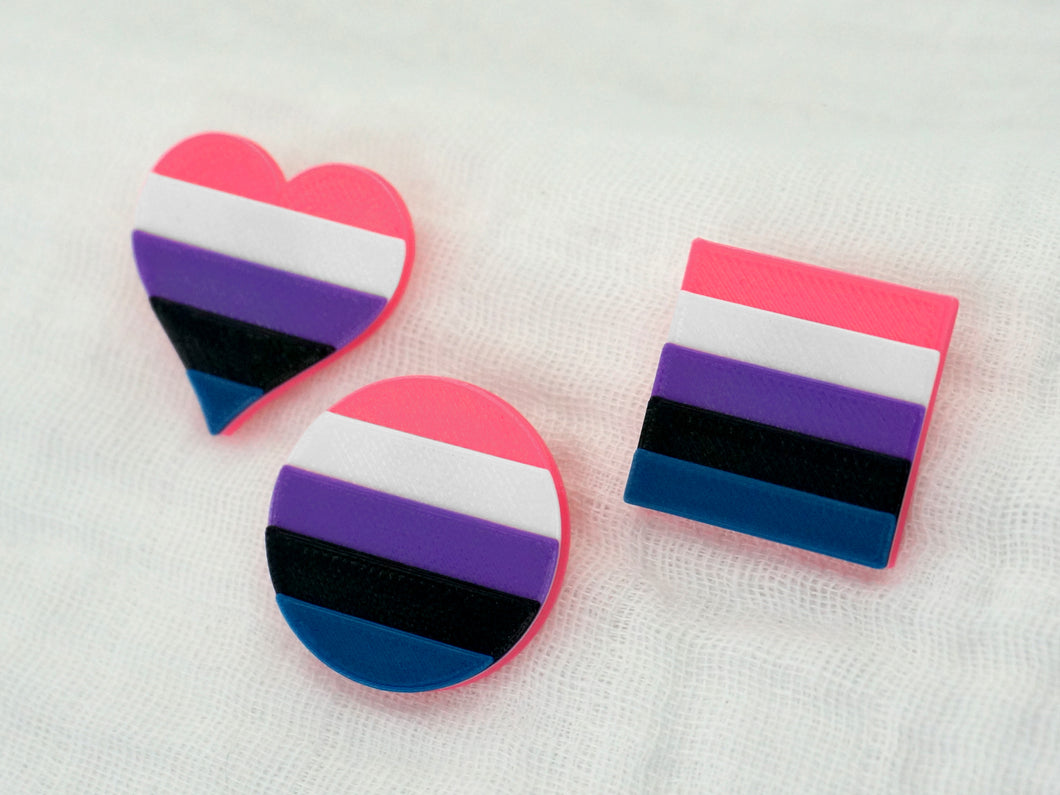 Genderfluid Pride Pins