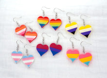 Load image into Gallery viewer, Pride Heart Earrings
