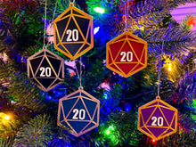 Load image into Gallery viewer, D20 Christmas Ornament

