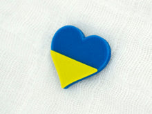 Load image into Gallery viewer, Stand With Ukraine Heart Foam Shoe Charm
